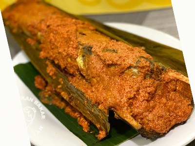 ikan patin bakar bambu